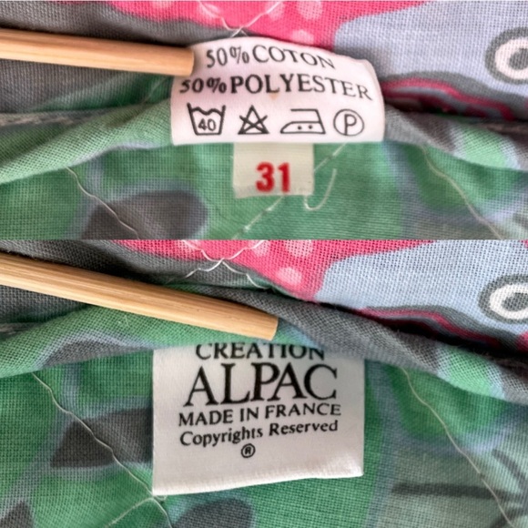 CREATION ALPAC Quilted Fabric Tote Bag Floral Parrot Pattern Beach Market Bag - Picture 7 of 15